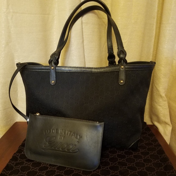 Gucci Black Canvas Craft Tote - Picture 1 of 8